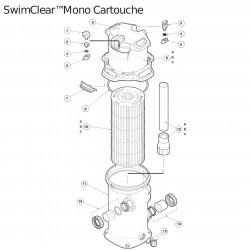 Adaptateur manomètre pour filtre à cartouche Hayward