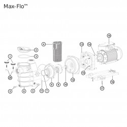 Couvercle avec joint pompe 11m3 Hayward