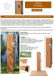 Douche borne en Iroko